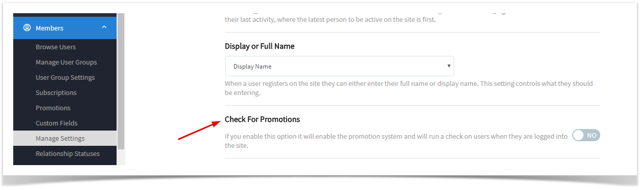 phpFox 4 User Manual > Creating Promotions > check for promotion.png