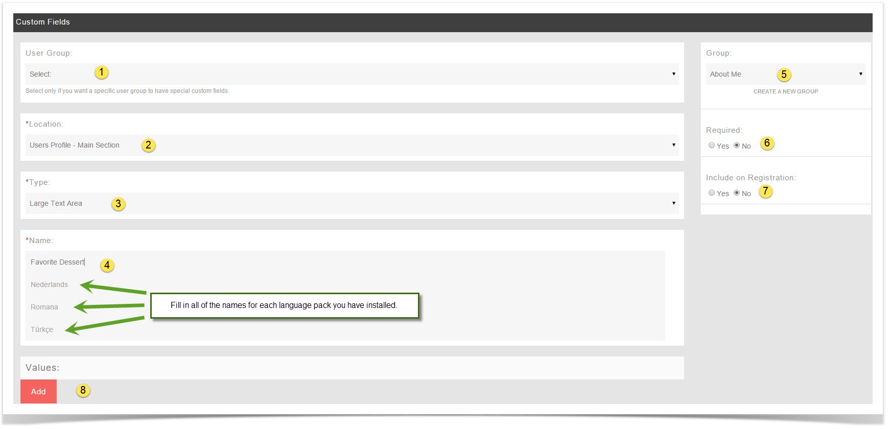 phpFox 4 User Manual > Creating Custom Fields - Global, all user groups > custom field form.jpg