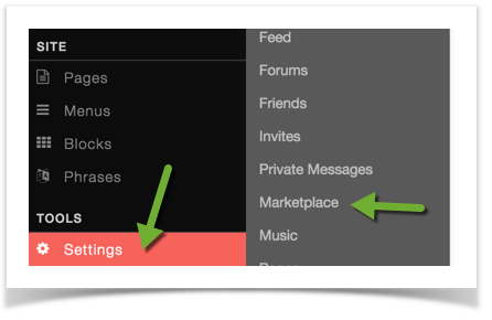 phpFox 4 User Manual > Setting up the Marketplace > marketplace settings.png