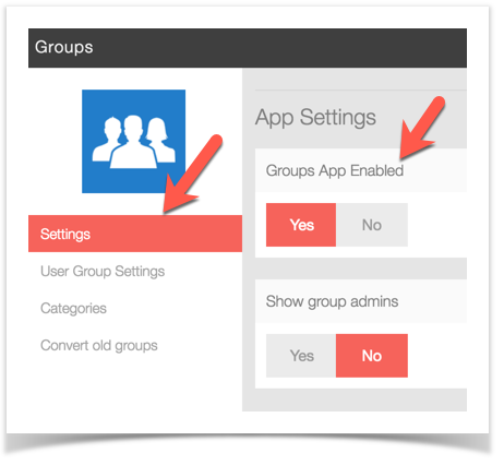 phpFox 4 User Manual > Enabling and Managing the Groups App > enable groupsapp.png