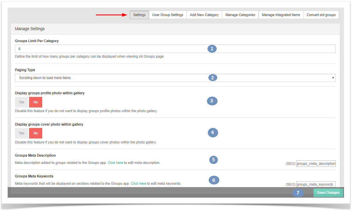 phpFox 4 User Manual > Enabling and Managing the Groups App > group settings1.png