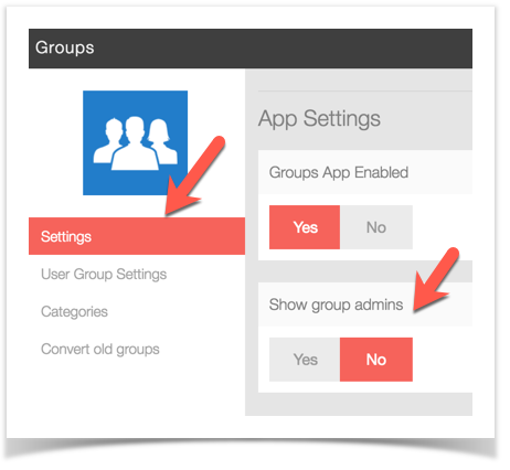 phpFox 4 User Manual > Enabling and Managing the Groups App > show admins groupsapp.png