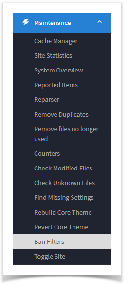 phpFox 4 User Manual > Managing Ban Filters > ban filters.png