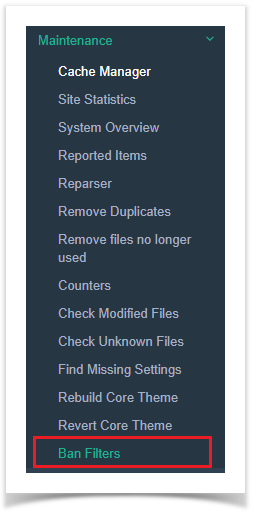phpFox 4 User Manual > Managing Ban Filters > ban1.png