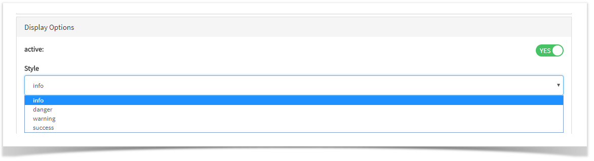 phpFox 4 User Manual > Adding and Managing Announcements > announce display option.png