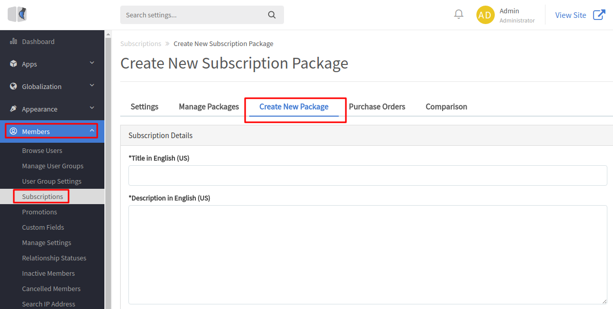 phpFox 4 User Manual > Creating Subscription Packages > 1.png