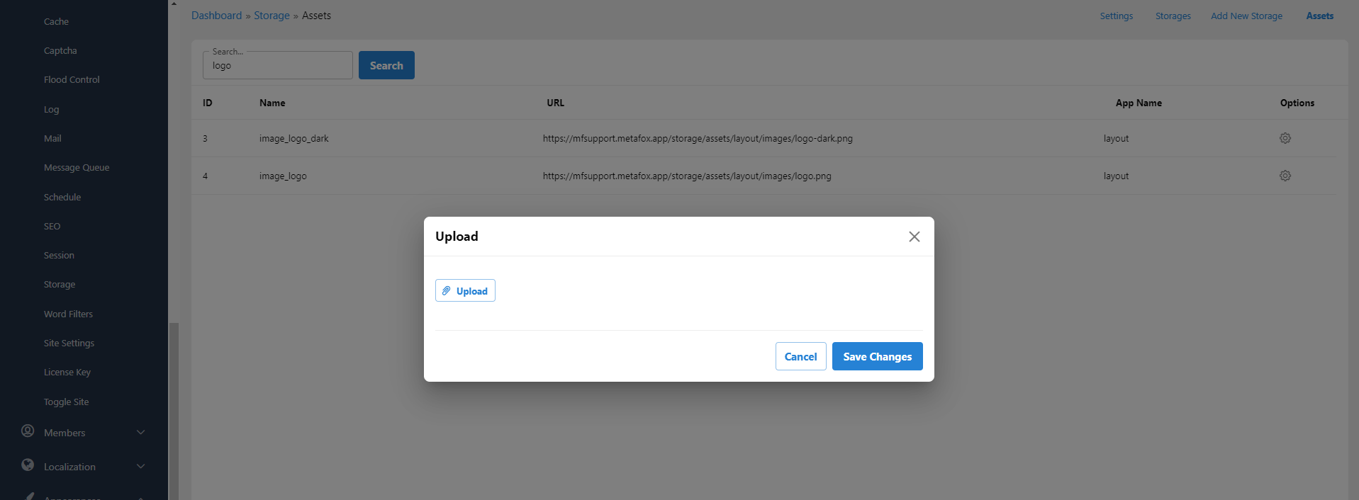 MetaFox - User Manuals > Configure site logo, favicon and site assets > upload image.png