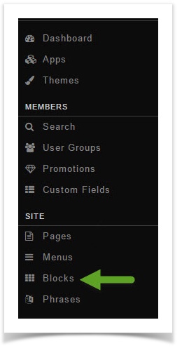 phpFox 4 User Manual > Creating or Editing Blocks > acp blocks menu.jpg