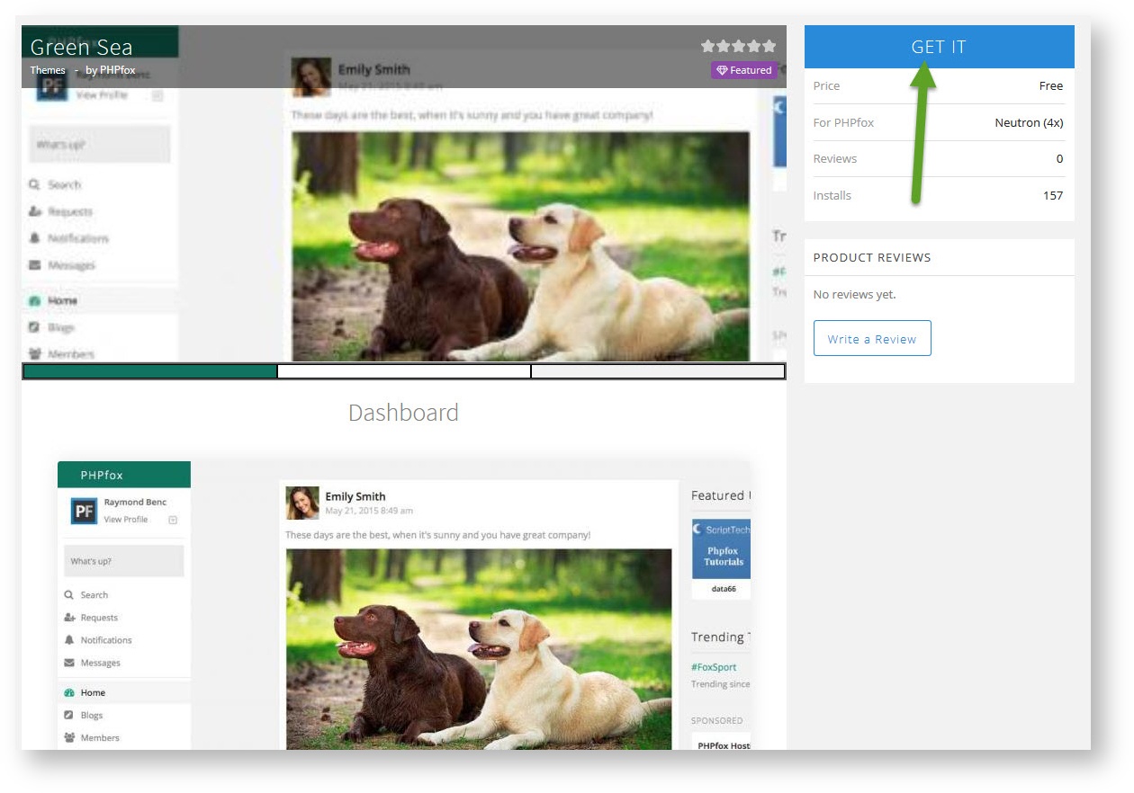 phpFox 4 User Manual > Adding a Theme > get theme.jpg